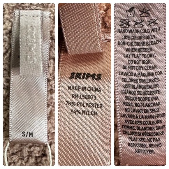 NWT Skims Cozy Knit Cropped Pullover in Tiger’s Eye Women’s Sz S/M - Picture 9 of 10